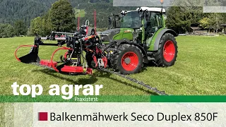 Doppelmessermähwerk  Seco Duplex 850F am Fendt im Praxiseinsatz