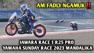 AM FADLY NGAMUK‼️JAWARA RACE 1 R25 PRO, YAMAHA SUNDAY RACE 2023 MANDALIKA