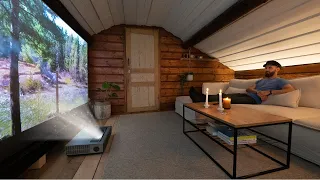 I Turned our Simple Cabin into a Home Movie Theater