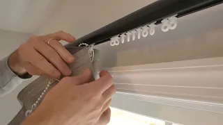 How to hang wavefold curtains with the connecting chain method