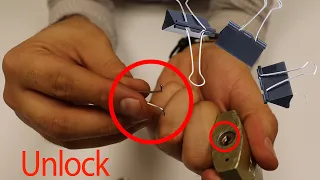 How to Unlock locks with a paperclip