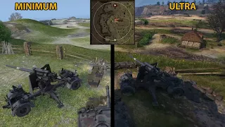 World of Tanks 1.0 Testserver. Paris & Overlord. Ultra VS Minimum Graphic Settings, Comparison