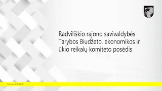 2024 m. sausio 25 d. Biudžeto, ekonomikos ir ūkio reikalų komiteto posėdis