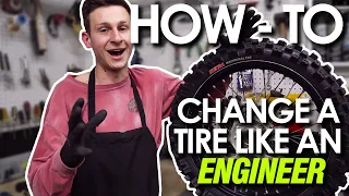 How an ENGINEER changes a dirt bike tire (EASY step by step tutorial)