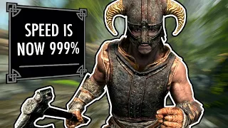 Skyrim But I Get FASTER Every Time I Kill Something