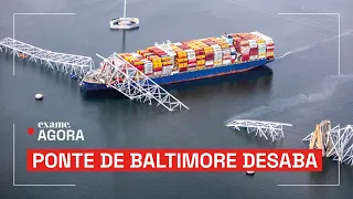 Ponte de Baltimore desaba após ser atingida por navio cargueiro; veja momento
