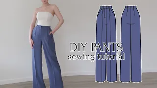 DIY Straight-Leg, High-Waisted Pants + Sewing Pattern by Dressmaking Amóre