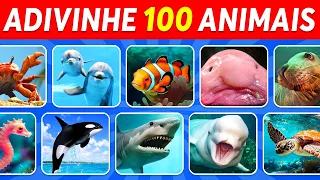 Adivinhe 100 Animais Marinhos em 3 Segundos 🐳🐙🦈 | Fácil, Médio, Difícil, Impossível