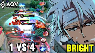 AOV : BRIGHT/TOSHIRO GAMEPLAY | 1 VS 4 - ARENA OF VALOR LIÊNQUÂNMOBILE ROV COT