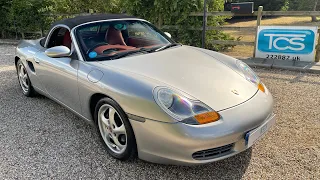 1997 Porsche Boxster 2.5 (986) 5-Speed Roadster, Artic Silver with Boxster Red leather, 62,500 miles