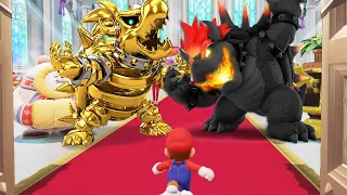 Super Mario Odyssey - Secret Special Fury Bowser & Golden Bowser Boss Fights