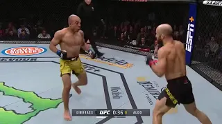 Marlon Moraes lands a beautiful takedown on an aggressive Jose Aldo at UFC 245