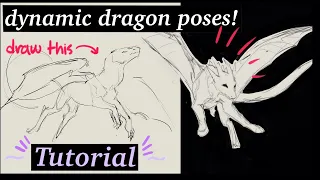 Dynamic Dragon Poses Tutorial! (intermediate) | How to Draw Your Dragon