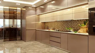 100 Modular Kitchen Designs 2024 Open Kitchen Cabinet Colours| Modern Home Interior Design Ideas P11