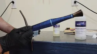 Repairing Your Sword Grip - Epoxy Soaked Cord Wrap