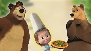 Masha and the Bear Pizzeria - Make the Best Homemade Pizza for Your Friends! cartoons for kids 128