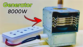 How to make 220v 8000w fuel less electric generator at home with amazing technique