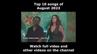 Top 10 songs of August 2023