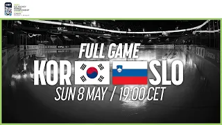 Full Game | Korea vs. Slovenia | 2022 IIHF Ice Hockey World Championship | Division I Group A