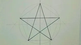 How to Draw a Pentagram (Star) Using a Compass | Lukis Pentagram (Bintang)  #star #pentagram