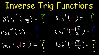 Evaluating Inverse Trigonometric Functions