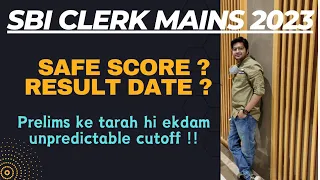 SBI Clerk Mains 2023 SAFE SCORE ✌🏻🔥 | Tell me your attempts & shift ?? |