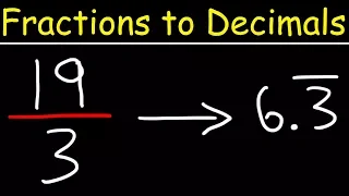 How To Convert Improper Fractions & Mixed Numbers To Decimals Using Long Division