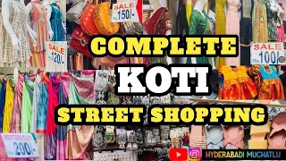 koti street shopping latest kurti , saree , lehangas | koti sultan bazar street shopping in telugu