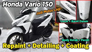 Bikin Honda Vario 150 2016 Jadi Motor Baru | Edisi Beli Motor Bekas Rasa Baru | Repaint + Detailing