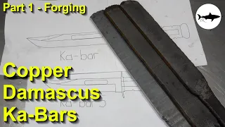 Making Three Cu Mai Ka-Bar knives - Part 1 - Forging
