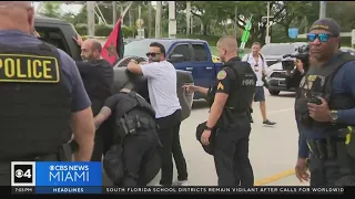 Arrests reported at Palestinian rally in Downtown Miami