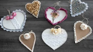 Making Paper Hearts with Dried Flowers for Valentine's Day