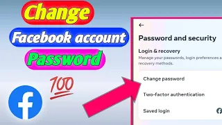 how to change Facebook account password | change Facebook account password