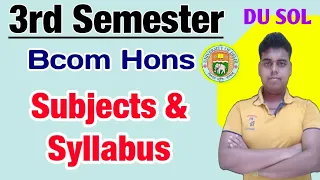 DU SOL - Bcom Hons. - 3rd Semester Subjects & Syllabus - Best Writer's Books