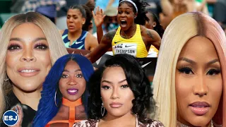 Wendy Williams Reacts to Elaine thompson win also 123 sweep in the Women's 100m Eugene Diamondleague