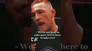 Conor McGregor we ain’t here to take part we’re here to take over ( Subscribe for more )