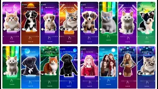 Cute Cats vs Dog vs Anime 1 hour MEGAMIX JISOO FLOWER LISA MONEY PHUT HON BTS SAVAGE LOVE TILES HOP