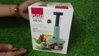 Push chopper | 800ml chopper | Unboxing video | Hand press chopper | Vegetable chopper mixer cutter