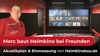 Wahre Freundschaft. Marc baut ein 2. Heimkino beim Freund nach einem Akustikplan von Holger.