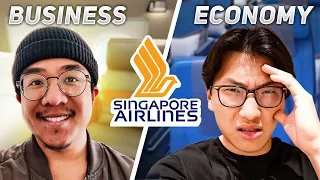 WORLD’S BEST Economy vs Business Class (Singapore Airlines)