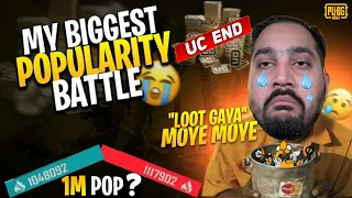 LAST MINUTE 😭 MORE THAN💲1000000❓😱 | INTENSE POPULARITY BATTLE | PUBGM / BGMI