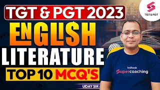 TGT & PGT 2023 | English Literature | Top 10 MCQ's | Uday Sir