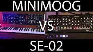 Do they sound the same??! - MiniMoog Model D - VS - Roland SE-02