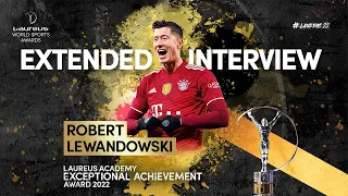 Robert Lewandowski Extended Interview -  Laureus Exceptional Acheivement of the Year Award
