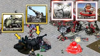 Chronoshift MCV and Building Grand Cannon in Enemy Base Red Alert 2 Online Multiplayer 3 vs 3 CnCNet