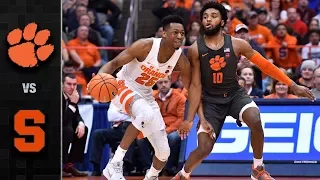 Clemson vs. Syracuse Basketball Highlights (2017-18)