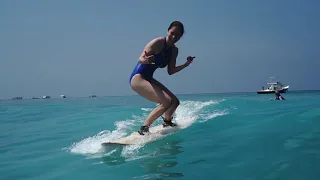 Girls Surf Camp in Maldives