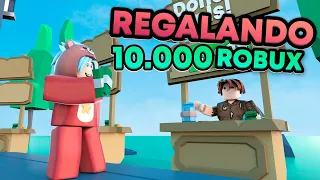 LES DONE 10k ROBUX Y ESTA FUE SU REACCIÓN | ROBLOX