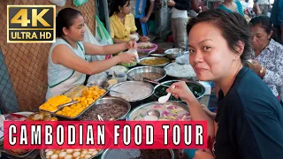 Delicious Cambodian Food  - CENTRAL MARKET, PHNOM PENH, CAMBODIA 2022 4K