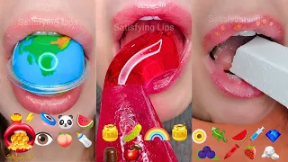 1 Hour Sleep Relax Study Satisfying ASMR Eating EMOJI FOOD CHALLENGE Mukbang 먹방